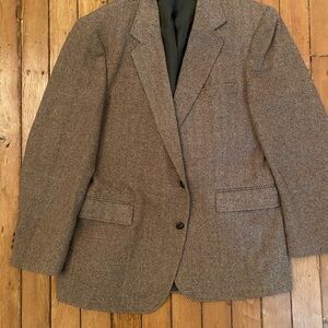 Vintage 80s McGregor Brown Herringbone Blazer